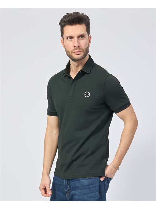 Polo Armani Exchange slim fit in piqué elasticizzato ARMANI EXCHANGE | 8NZF91-ZJ81ZUB001